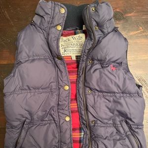 Jack Wills Down Puffer Vest- Flannel Lined and COZY